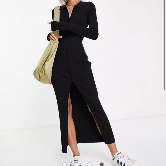 WEEKDAY Rib knitted dress - Picture 1 of 4